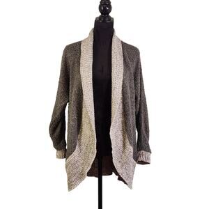 DAVID KAHN Gray Wool Cardigan, Size Medium